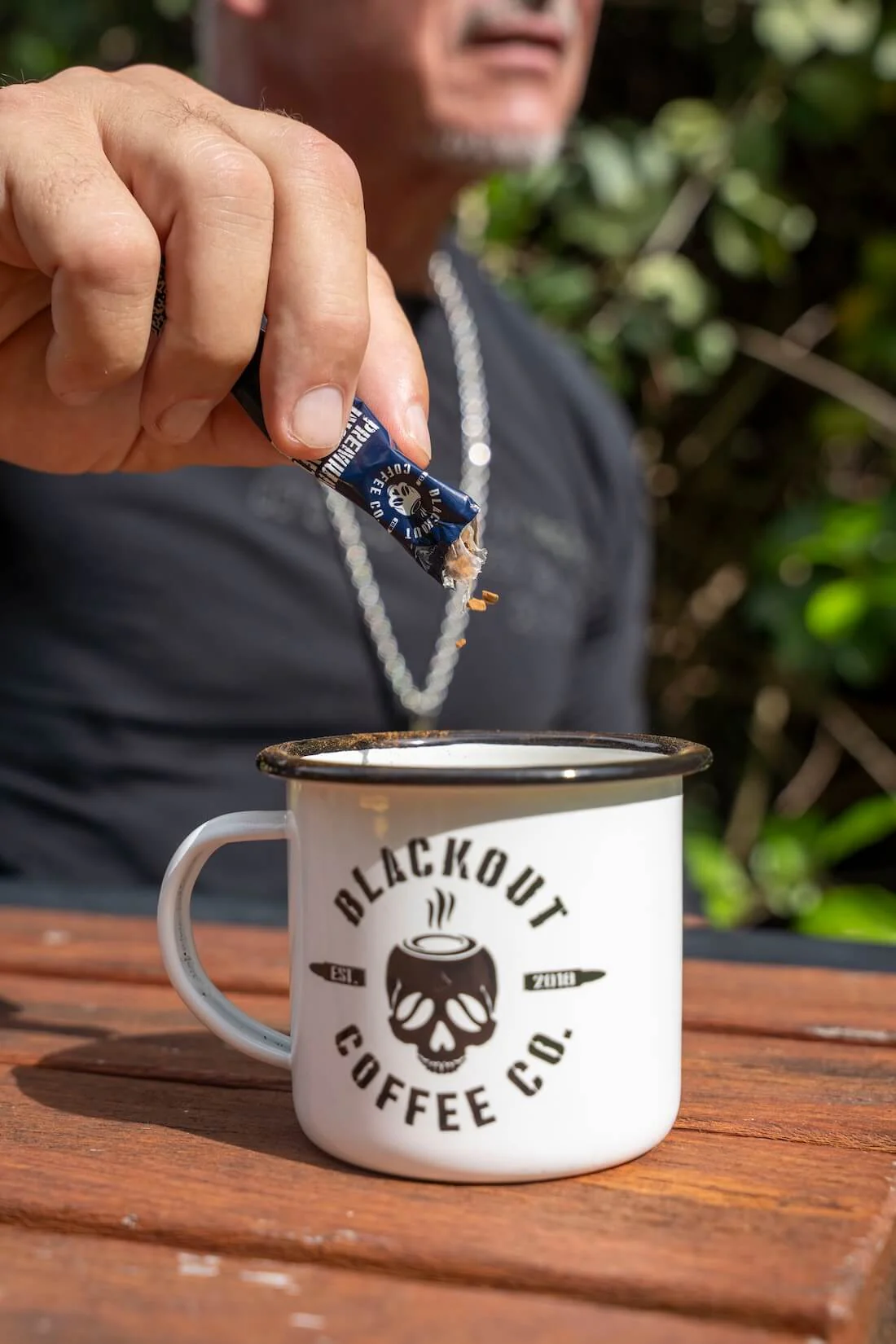 American Flag Camping Enamel Steel Mug 12 oz - Image 5