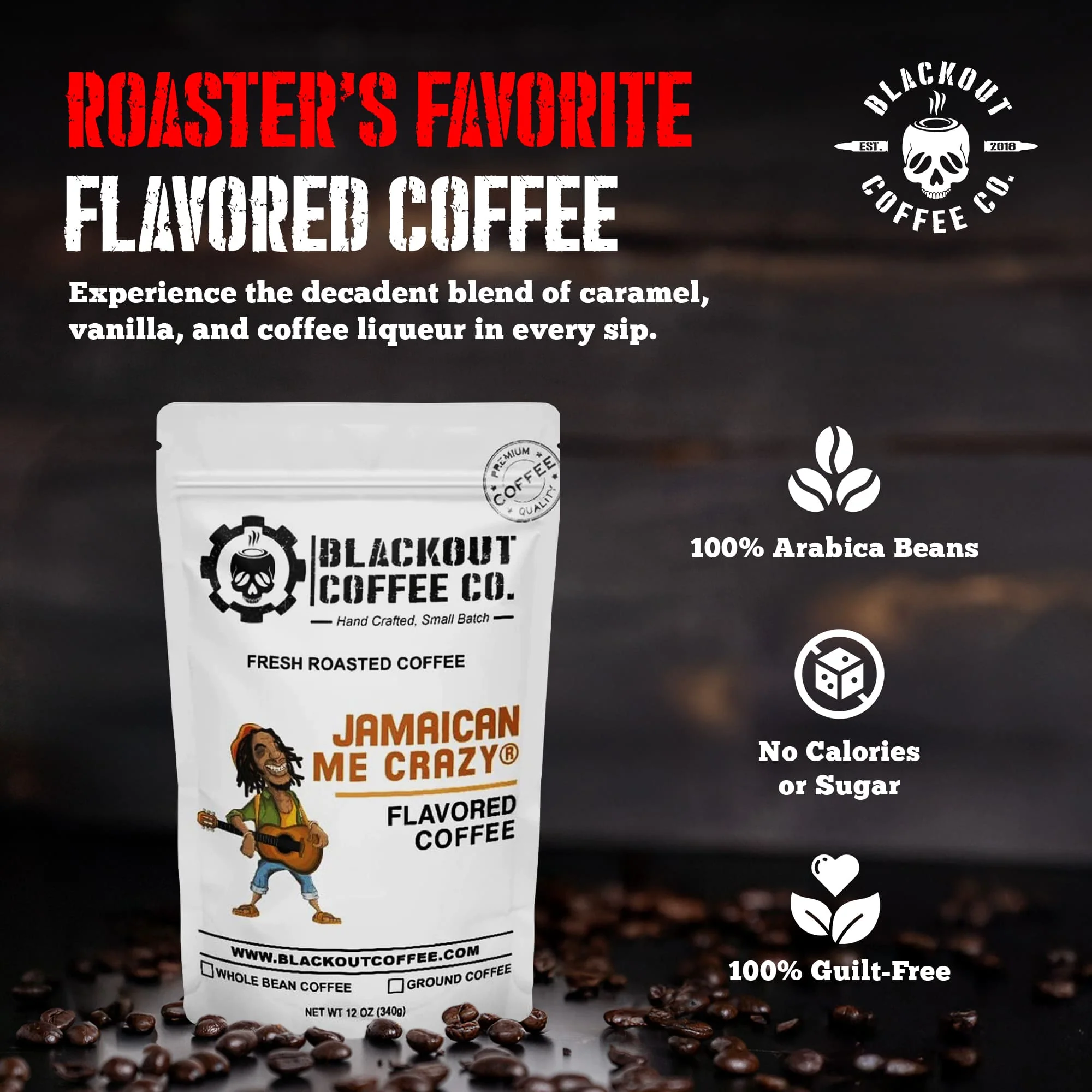 Jamaican Me Crazy® Caramel Vanilla Flavored Coffee - Image 4