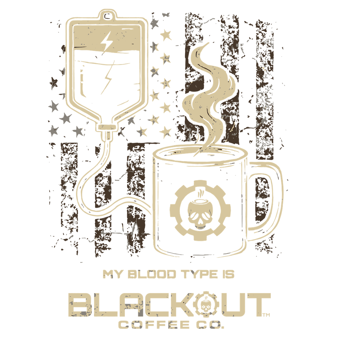 My Blood Type is Coffee T-Shirt - Image 3