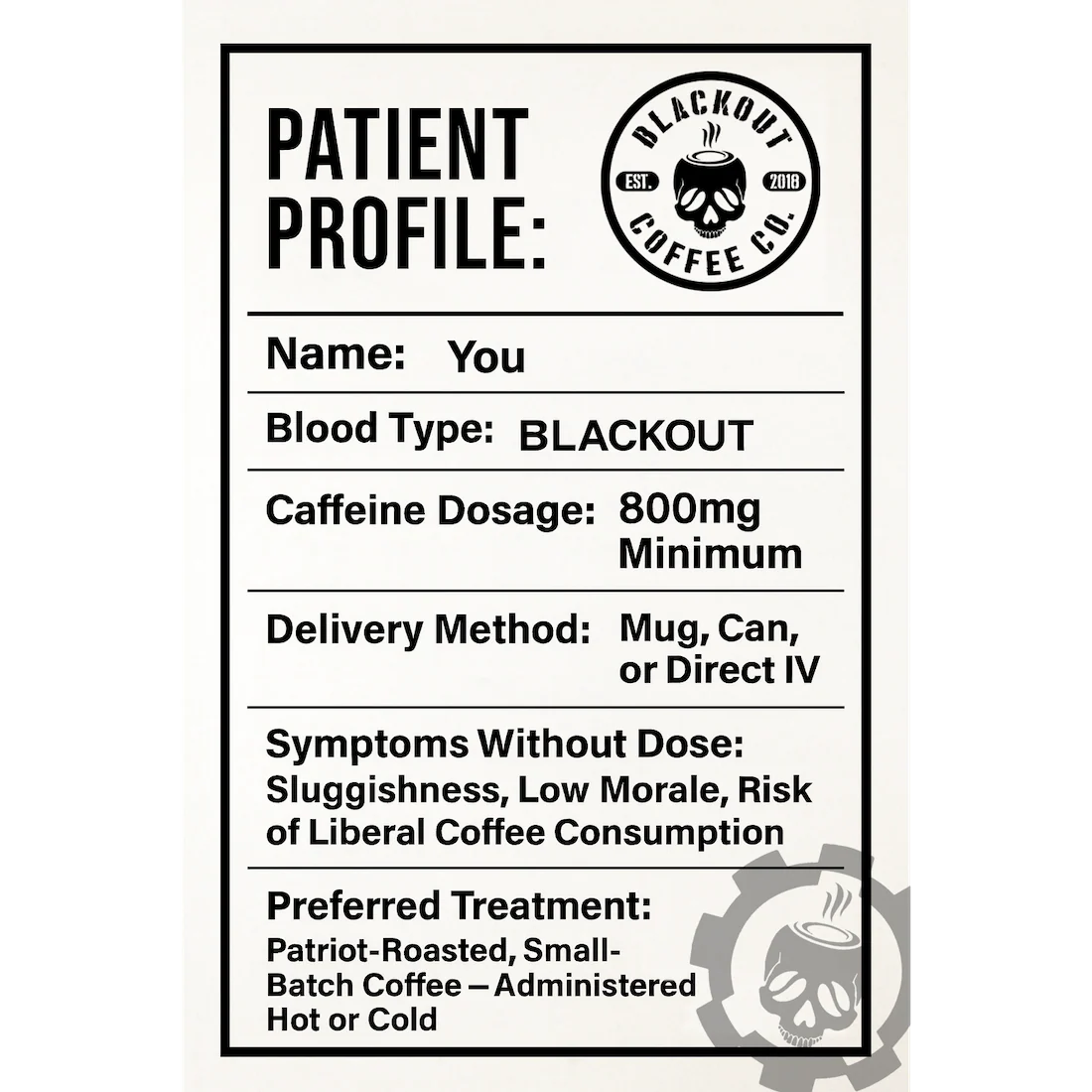 My Blood Type is Coffee T-Shirt - Image 4